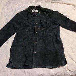 Deerskin Trading Post Genuine Suede Leather Barncoat Oversized Shirt XXL